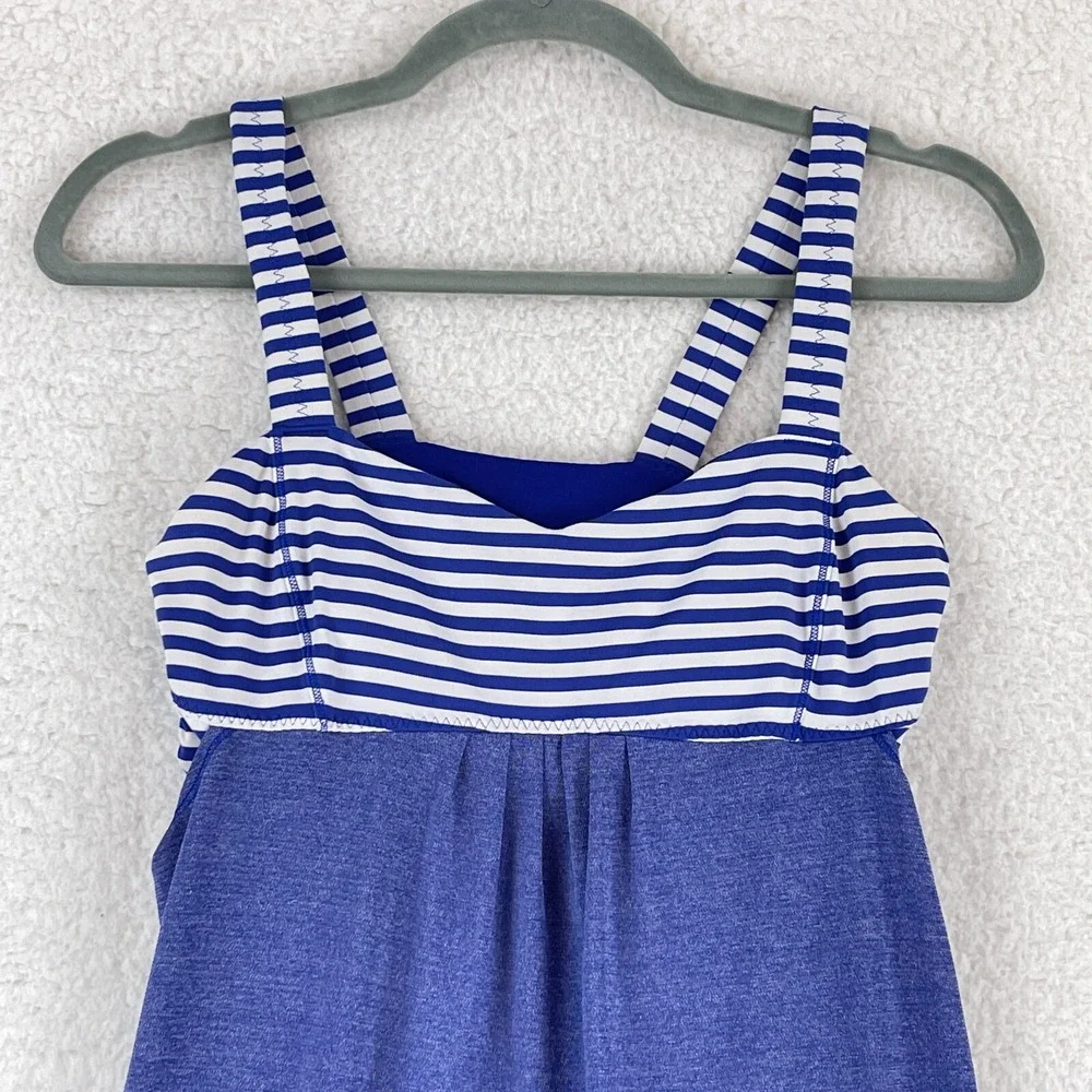 Lululemon‎ Blue Back On Track Tank Top Womens Athletic Pullover Yoga Size 8